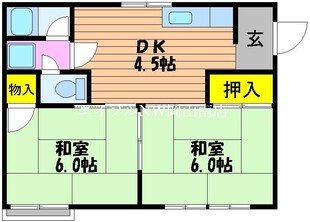 大元駅 徒歩3分 2階の物件間取画像